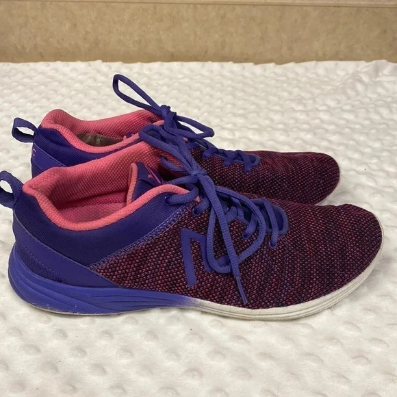Vionic Adley Pink Purple Lace Up Fabric Athletic Shoes - Picture 1 of 12